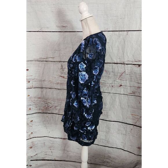 For Love & Lemons Victoria Embroidered and Sequin Mini Dress Size Medium - Picture 6 of 8